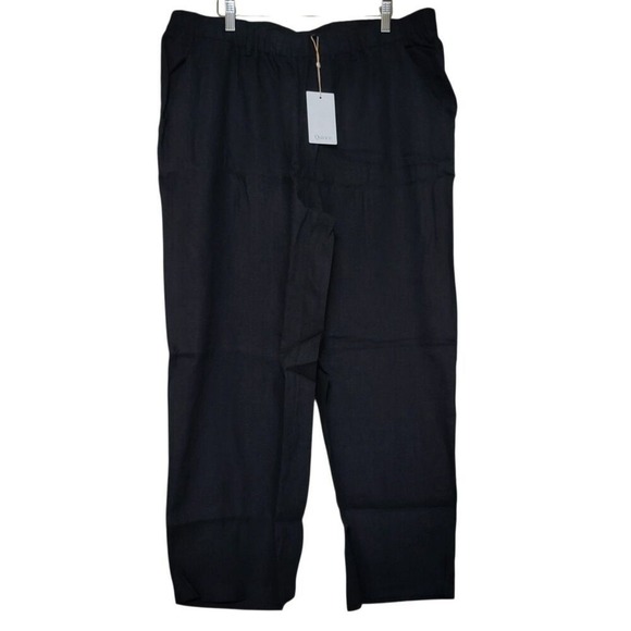 Quince Womens 100% European Linen Pants New XL Neutral Capsule Wardrobe 25" Ins. - Picture 9 of 12